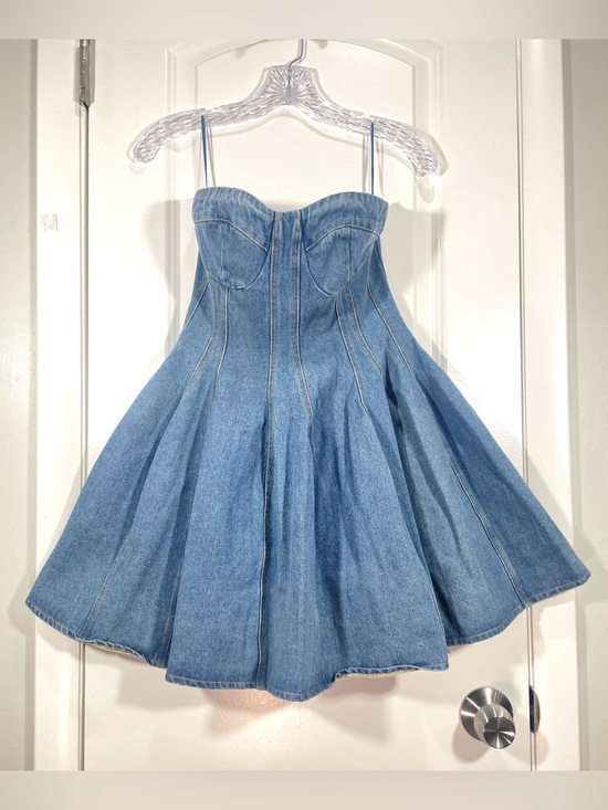Blue Blush Dresses & Skirts - Blue Blush Denim Corset Fit & Flare Mini Dress Coquette Western